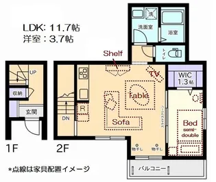クアトロポルテ【2階】の間取り