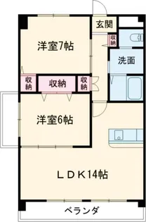 レインボーソシア【3階】の間取り