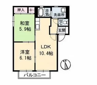 シャーメゾン八万 2番館【2階】の間取り