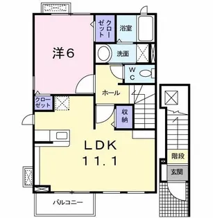 ジュネスB【2階】の間取り