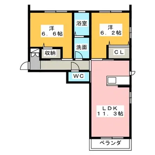 グラン・レーブ【2階】の間取り