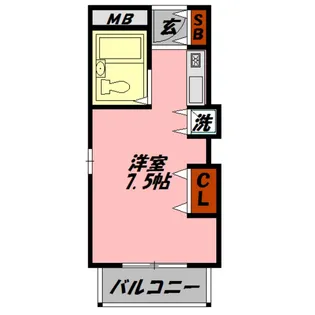 レアル守口【3階】の間取り