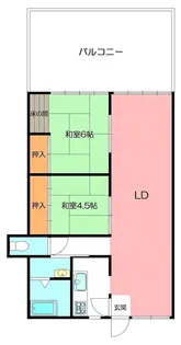 江の島マンション【1階】の間取り
