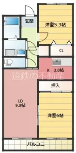 北川原ロビスト【3階】の間取り