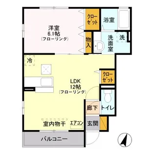メゾン シャトル【1階】の間取り