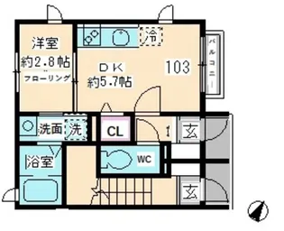 バーズヒル【1階】の間取り