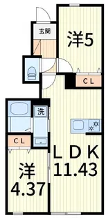 リーブルファイン足立辰沼【1階】の間取り