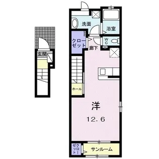 サンクロラII【2階】の間取り