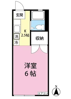 パナハイツリュウセイB【2階】の間取り
