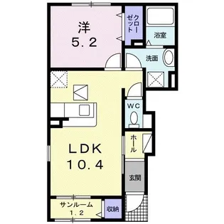 エテルノ ドリーム【1階】の間取り