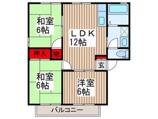 パナサンビュ-ハイツ【1階】の間取り