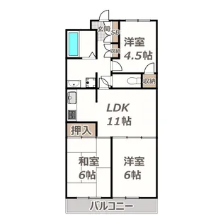 パールヒルズニシオ【3階】の間取り