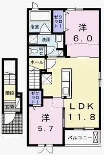 アイリスIII【2階】の間取り