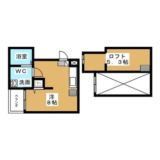 シャンティ中島【1階】の間取り
