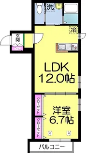 エスポワール 東尾久【1階】の間取り