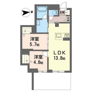 グランリオル【1階】の間取り