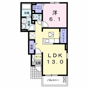 アクアサイドII【1階】の間取り