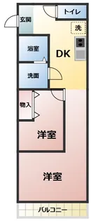 アカデミア横河原駅前【2階】の間取り