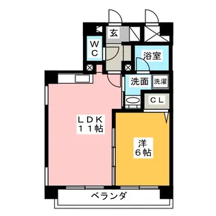 コスモピア山王第2【3階】の間取り