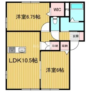 グランパティオF【1階】の間取り