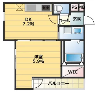 フジパレス弥刀V番館【1階】の間取り