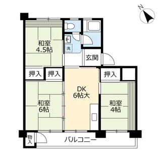UR徳力【4階】の間取り
