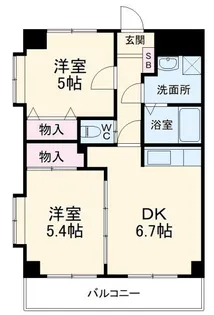 ベルデュール宮前平【5階】の間取り