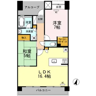 D’グラフォート福山【4階】の間取り