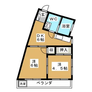 高田マンション【1階】の間取り