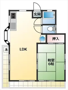第3ほりえコーポ【1階】の間取り