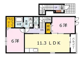 アヴェイラブル A棟【2階】の間取り