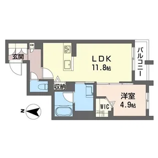 シャーメゾン ハウオリ【2階】の間取り