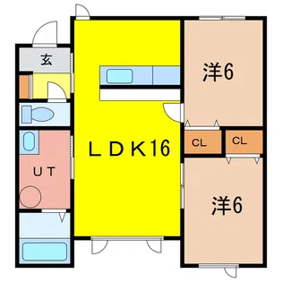 ルナロッサV【1階】の間取り