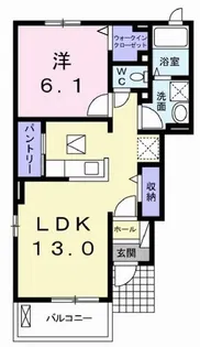 ピアチェーヴォレI【1階】の間取り