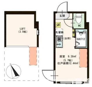 ハーモニーテラス町屋III【2階】の間取り