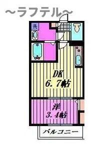 (仮)所沢市向陽町アパート【1階】の間取り
