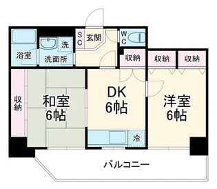 グローリアパレス弐番館【8階】の間取り