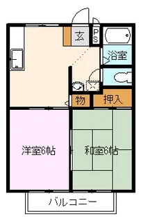 フジサキハイツE【2階】の間取り