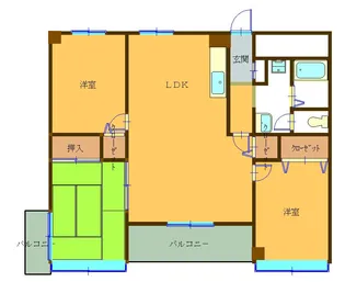 ウドノレジデンス【3階】の間取り