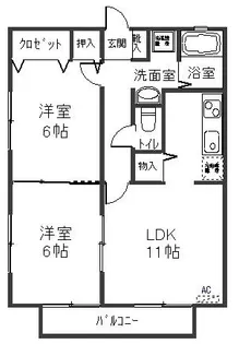 ジュネス泉【2階】の間取り