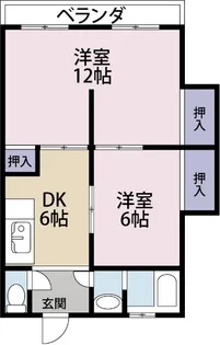 富士茜ハイツ【2階】の間取り