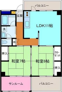 グランルージュ泉が丘【4階】の間取り