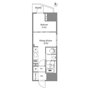 ディームス上野【2階】の間取り