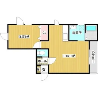 アンビシャス新明【1階】の間取り
