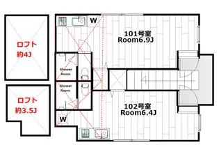 スローティア元住吉【1階】の間取り