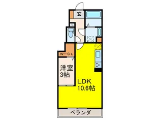 アクシアサニーコートB棟【1階】の間取り