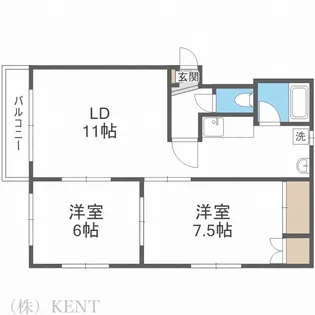センチュリー山の手II【3階】の間取り