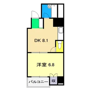 1Kの間取り画像