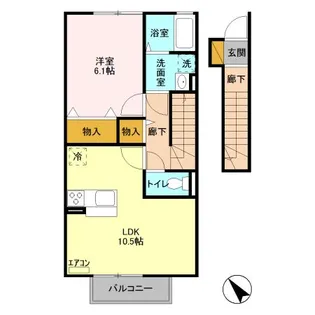 リェス ソーンツェ B【2階】の間取り