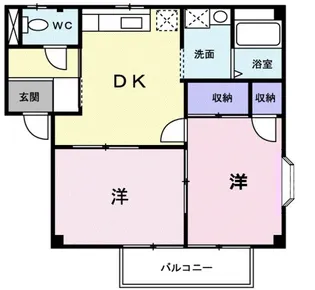 2DKの間取り画像